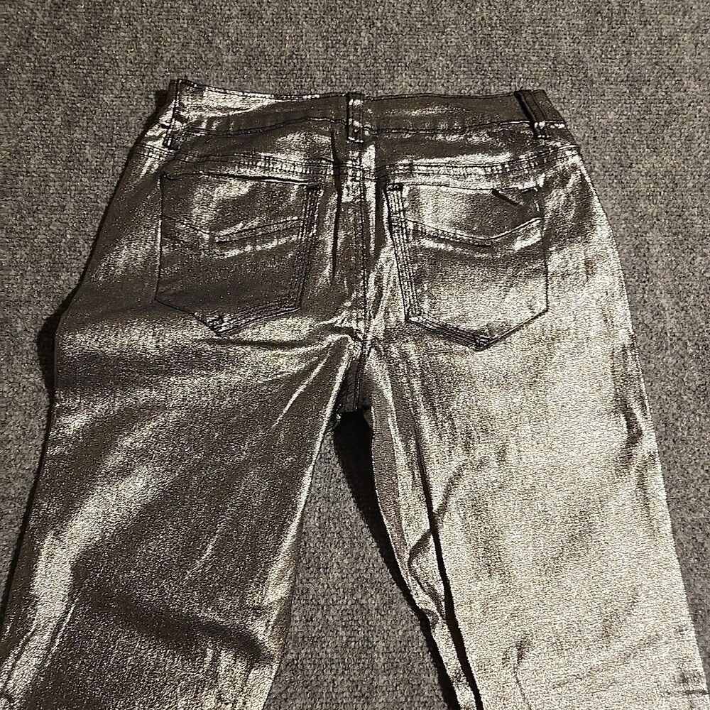 Revolution by Revolt Jeans Womens Juniors 3 Silver Skinny Stretch Pockets - Picture 10 of 10